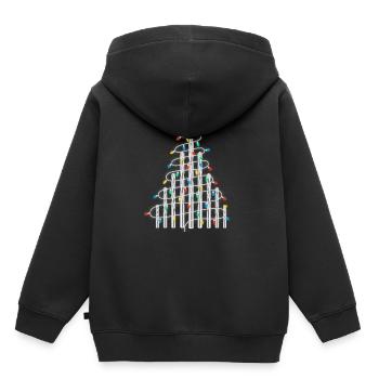 Arbre de Noël Artisan Perceuse Ouvrier de la construction Bricolage - Sweat Premium à capuche enfant bio - noir - Dos - AI Model Kid Male (0cm)