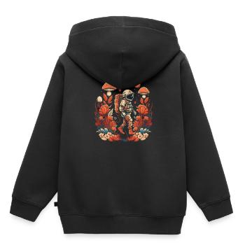 Champignons astronautes - Sweat Premium à capuche enfant bio - noir - Dos - AI Model Kid Male (0cm)