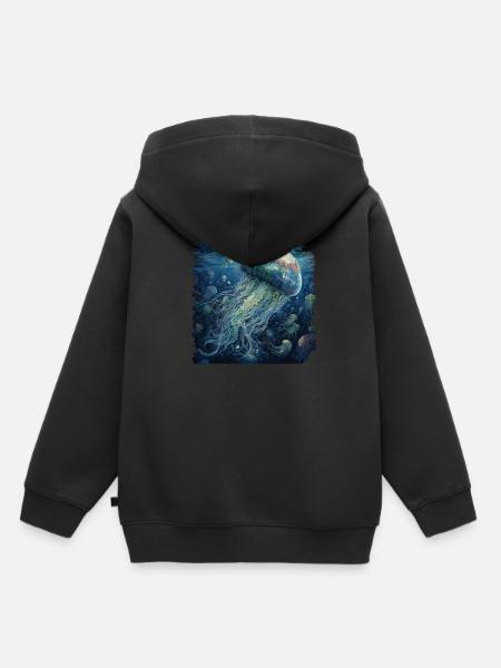 Meduusa - Lasten Premium huppari luomu - musta