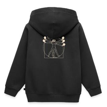 Vitruvian Man Pingpong Tischtennis Ping-Pong - Kinder Premium Organic Hoodie - Schwarz - Hinten - AI Model Kid Male (0cm)