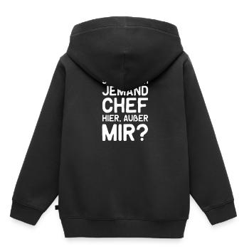 Sonst Noch Jemand Chef Hier Macho Patriarch - Kinder Premium Organic Hoodie - Schwarz - Hinten - AI Model Kid Male (0cm)