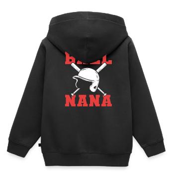 Softball Joueurs de softball - Sweat Premium à capuche enfant bio - noir - Dos - AI Model Kid Male (0cm)