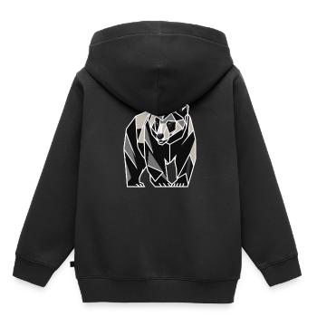 Polygone d’ours - Sweat Premium à capuche enfant bio - noir - Dos - AI Model Kid Male (0cm)