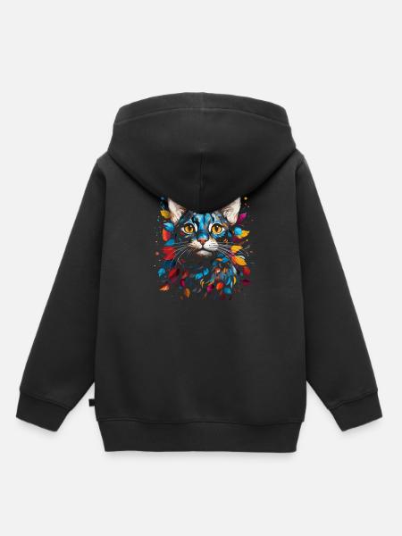 Bengal Katze - Kinder Premium Organic Hoodie - Schwarz