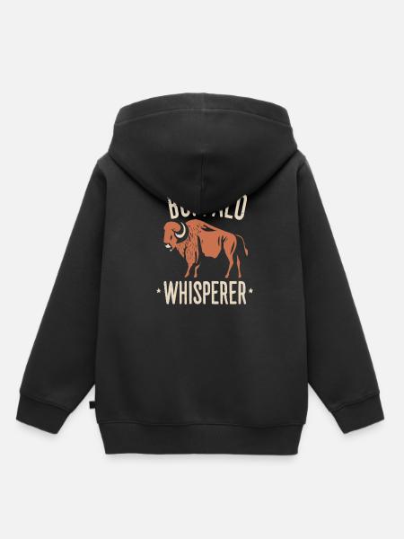 Buffalo Whisperer - Kinder Premium Organic Hoodie - Schwarz