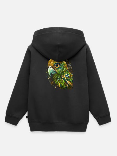 Wellensittich Sittich - Kinder Premium Organic Hoodie - Schwarz
