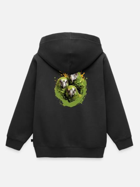 Wellensittich Sittich - Kinder Premium Organic Hoodie - Schwarz