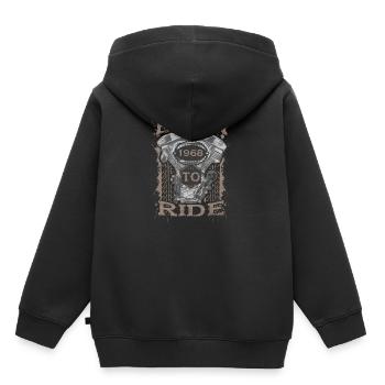 Born to Ride motorcycle 1968 - Kinder Premium Organic Hoodie - Schwarz - Hinten - AI Model Kid Male (0cm)