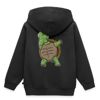 Dabbing Turtle - Kids Premium Organic Hoodie - black - Back - AI Model Kid Male (0cm)