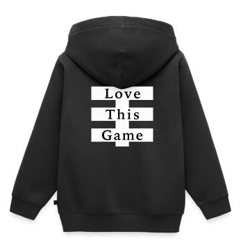 I Love this Game Football - Sweat Premium à capuche enfant bio - noir - Dos - AI Model Kid Male (0cm)