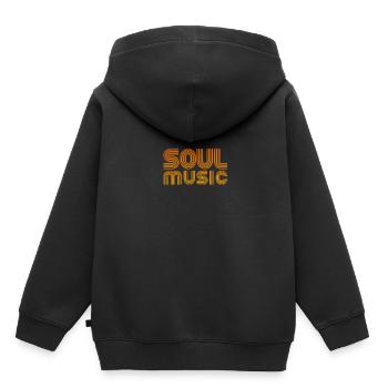 Musique soul - Sweat Premium à capuche enfant bio - noir - Dos - AI Model Kid Male (0cm)