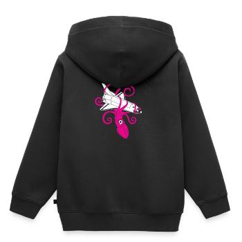 Squid vs Space Shuttle - Kids Premium Organic Hoodie - black - Back - AI Model Kid Male (0cm)