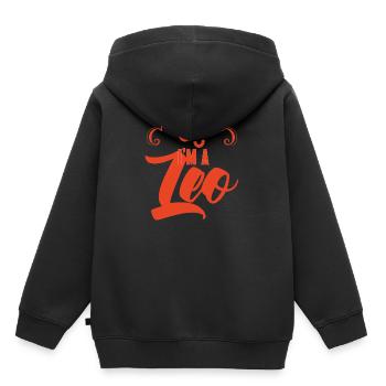 Sternzeichen Löwe / Zodiac Leo - Kinder Premium Organic Hoodie - Schwarz - Hinten - AI Model Kid Male (0cm)