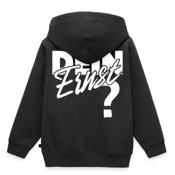 Dein Ernst? Not your Ernst / Nicht dein Ernst - Kinder Premium Organic Hoodie - Schwarz - Hinten - AI Model Kid Male (0cm)