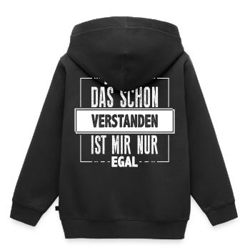 Ich hab das schon verstanden… - Kinder Premium Organic Hoodie - Schwarz - Hinten - AI Model Kid Male (0cm)