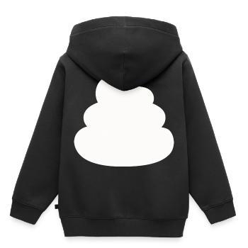 Kackhaufen Scheiße schlicht - Kinder Premium Organic Hoodie - Schwarz - Hinten - AI Model Kid Male (0cm)