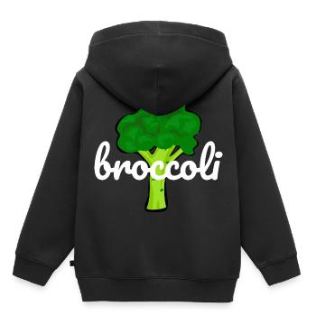 Broccoli! - Kids Premium Organic Hoodie - black - Back - AI Model Kid Male (0cm)