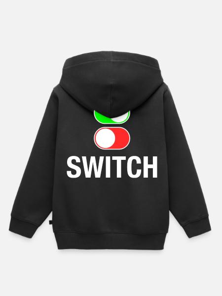 Schalter - Kinder Premium Organic Hoodie - Schwarz