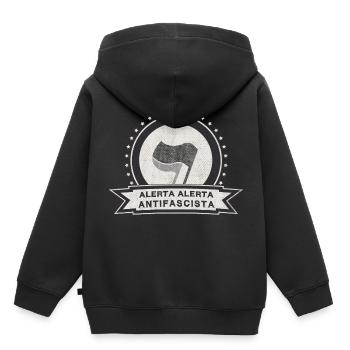 ANTIFA - Sweat Premium à capuche enfant bio - noir - Dos - AI Model Kid Male (0cm)