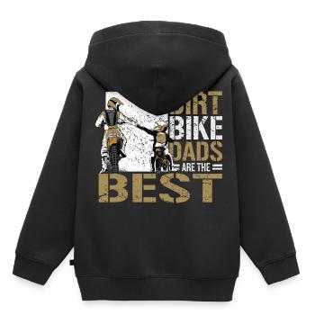 Dirt Bike Dads are the Best Motocross Biker Enduro - Kinder Premium Organic Hoodie - Schwarz - Hinten - AI Model Kid Male (0cm)