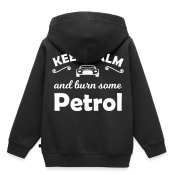 Benzin Autos - Kinder Premium Organic Hoodie - Schwarz - Hinten - AI Model Kid Male (0cm)