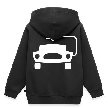 Voitures électriques - Sweat Premium à capuche enfant bio - noir - Dos - AI Model Kid Male (0cm)