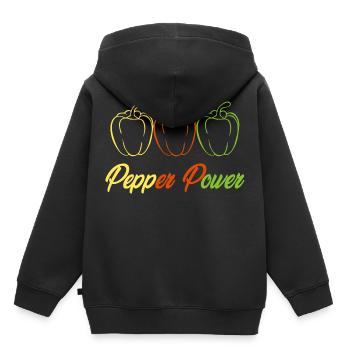 Paprika Power Design with Pepper - Kids Premium Organic Hoodie - black - Back - AI Model Kid Male (0cm)