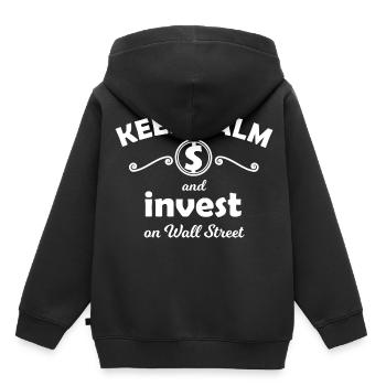 Actions et bourse - Sweat Premium à capuche enfant bio - noir - Dos - AI Model Kid Male (0cm)