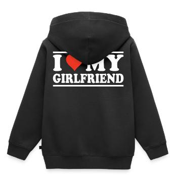 I Love my Girlfriend - Kinder Premium Organic Hoodie - Schwarz - Hinten - AI Model Kid Male (0cm)