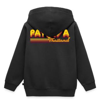 Pattaya - Leben am Meer sommerliches Design - Kinder Premium Organic Hoodie - Schwarz - Hinten - AI Model Kid Male (0cm)
