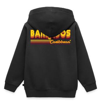 Barbade - Design de paradis des Caraïbes pour les fans des Caraïbes - Sweat Premium à capuche enfant bio - noir - Dos - AI Model Kid Male (0cm)
