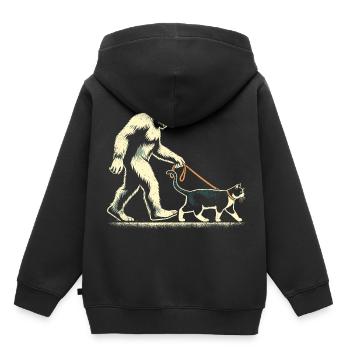 Bigfoot Katze - Kinder Premium Organic Hoodie - Schwarz - Hinten - AI Model Kid Male (0cm)