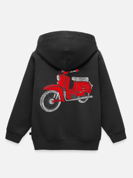 Schwalbe - GDR Moped - GDR Scooter -Vintage - Kids Premium Organic Hoodie - black