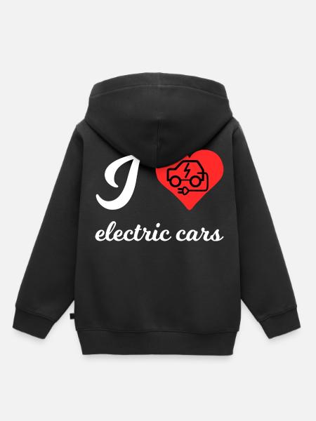 E-Auto und Hybrid - Kinder Premium Organic Hoodie - Schwarz