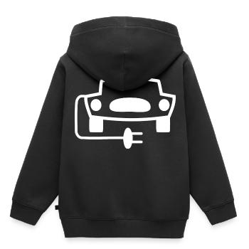 Die elektrische Revolution - Kinder Premium Organic Hoodie - Schwarz - Hinten - AI Model Kid Male (0cm)
