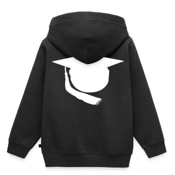 Chapeau de docteur - Sweat Premium à capuche enfant bio - noir - Dos - AI Model Kid Male (0cm)