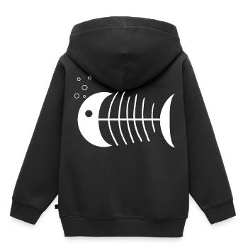 Poisson - Sweat Premium à capuche enfant bio - noir - Dos - AI Model Kid Male (0cm)