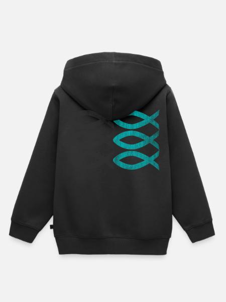 Christlich Fische Christen - Kinder Premium Organic Hoodie - Schwarz