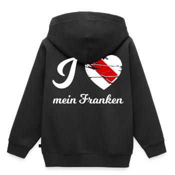 La belle Franconie - Sweat Premium à capuche enfant bio - noir - Dos - AI Model Kid Male (0cm)