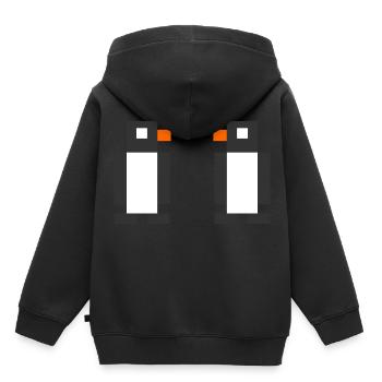 Pingouins numériques - Sweat Premium à capuche enfant bio - noir - Dos - AI Model Kid Male (0cm)