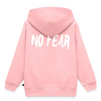 No fear - Kids Premium Organic Hoodie - rose - Back - AI Model Kid Female (0cm)
