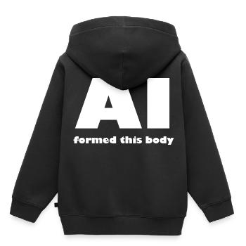 Die künstliche Intelligenz kommt - Kinder Premium Organic Hoodie - Schwarz - Hinten - AI Model Kid Male (0cm)