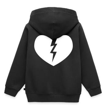 Cœur brisé - Sweat Premium à capuche enfant bio - noir - Dos - AI Model Kid Male (0cm)