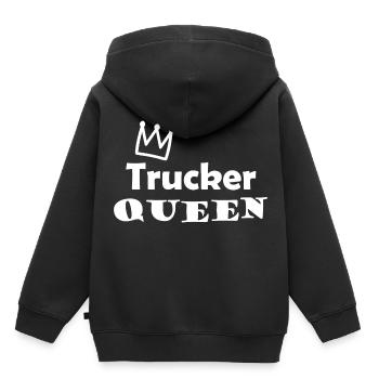 Die Königin der LKW s - Kinder Premium Organic Hoodie - Schwarz - Hinten - AI Model Kid Male (0cm)