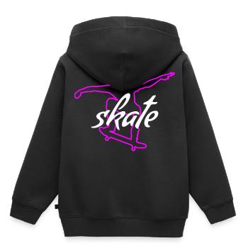 Skater - Kids Premium Organic Hoodie - black - Back - AI Model Kid Male (0cm)