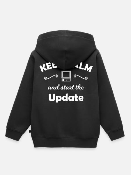 Computer update - Kinder Premium Organic Hoodie - Schwarz