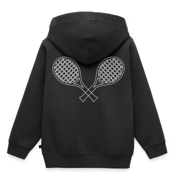 raquette de tennis - Sweat Premium à capuche enfant bio - noir - Dos - AI Model Kid Male (0cm)