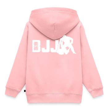 Brazilian Jiu-Jitsu - Sweat Premium à capuche enfant bio - rose - Dos - AI Model Kid Female (0cm)