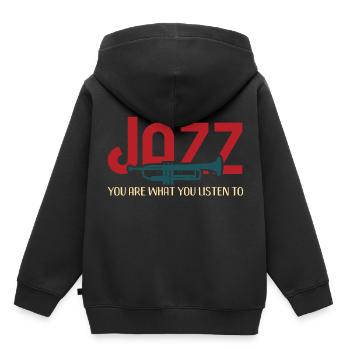 jazz - Sweat Premium à capuche enfant bio - noir - Dos - AI Model Kid Male (0cm)