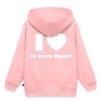 Autofahrer Liebe - Kinder Premium Organic Hoodie - Rosa - Hinten - AI Model Kid Female (0cm)